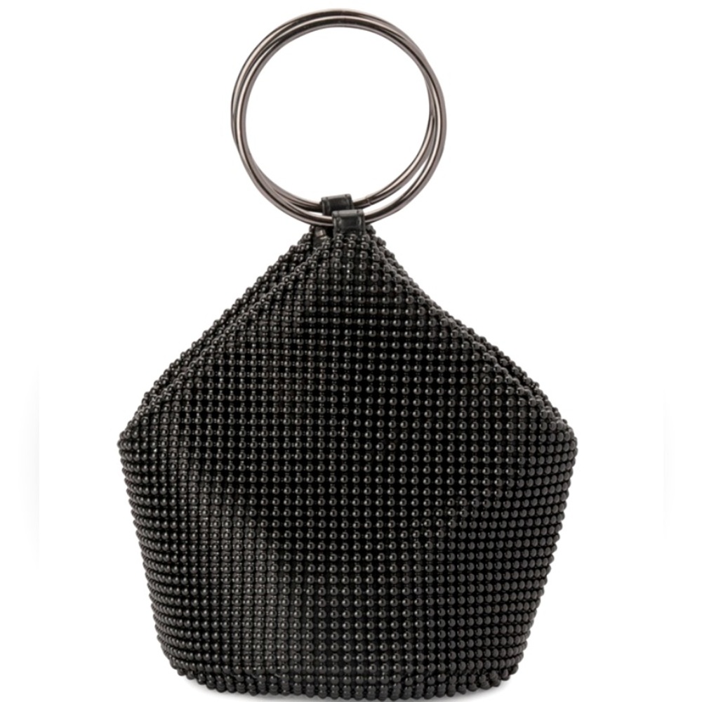 Olga Berg Bianca Ball Mesh Handle Bag